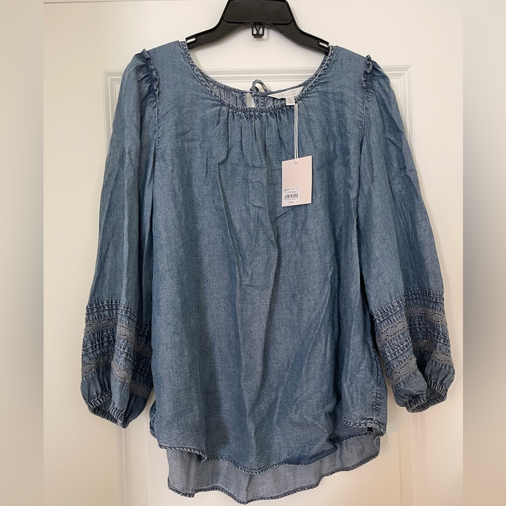 LC Lauren Conrad flowy puff sleeve top XXL